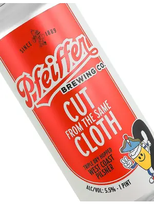 Pfeiffer Brewing "Cut From The Same Cloth" Triple Dry Hopped West Coast Pilsner 16oz Can - Anaheim, CA
