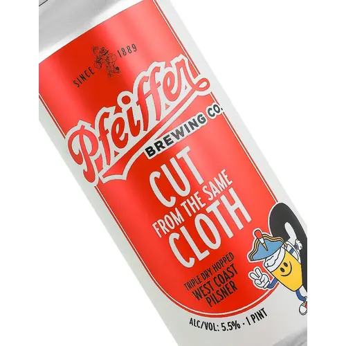 Pfeiffer Brewing "Cut From The Same Cloth" Triple Dry Hopped West Coast Pilsner 16oz Can - Anaheim, CA