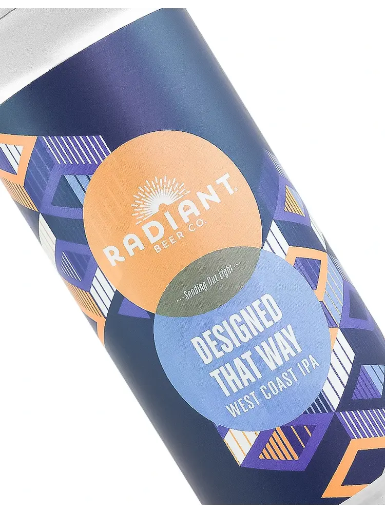 Radiant Beer "Designed That Way" West Coast IPA 16oz Can - Anaheim, CA