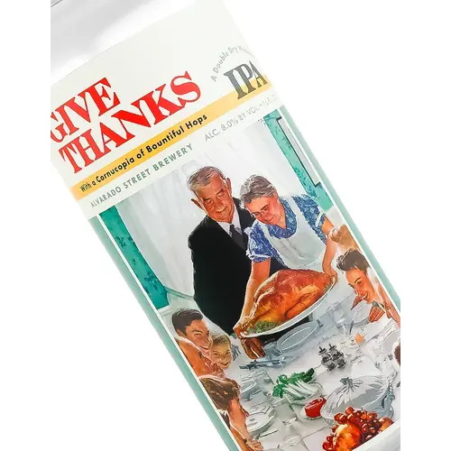 Alvarado Street "Give Thanks" Double Dry Hopped IPA 16oz Can - Salinas, CA