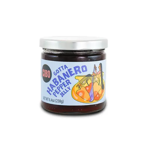 Cibo "Gotta Habanero" Pepper Jelly 8.4oz Jar, North Lake, Wisconsin