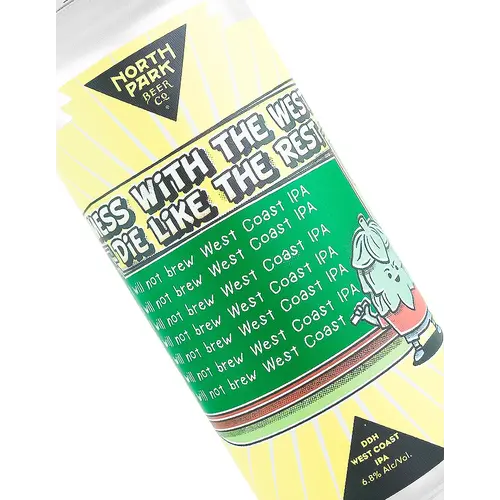 North Park Beer "Mess With The West, Die Like The Rest" West Coast IPA 16oz Can - San Diego, CA