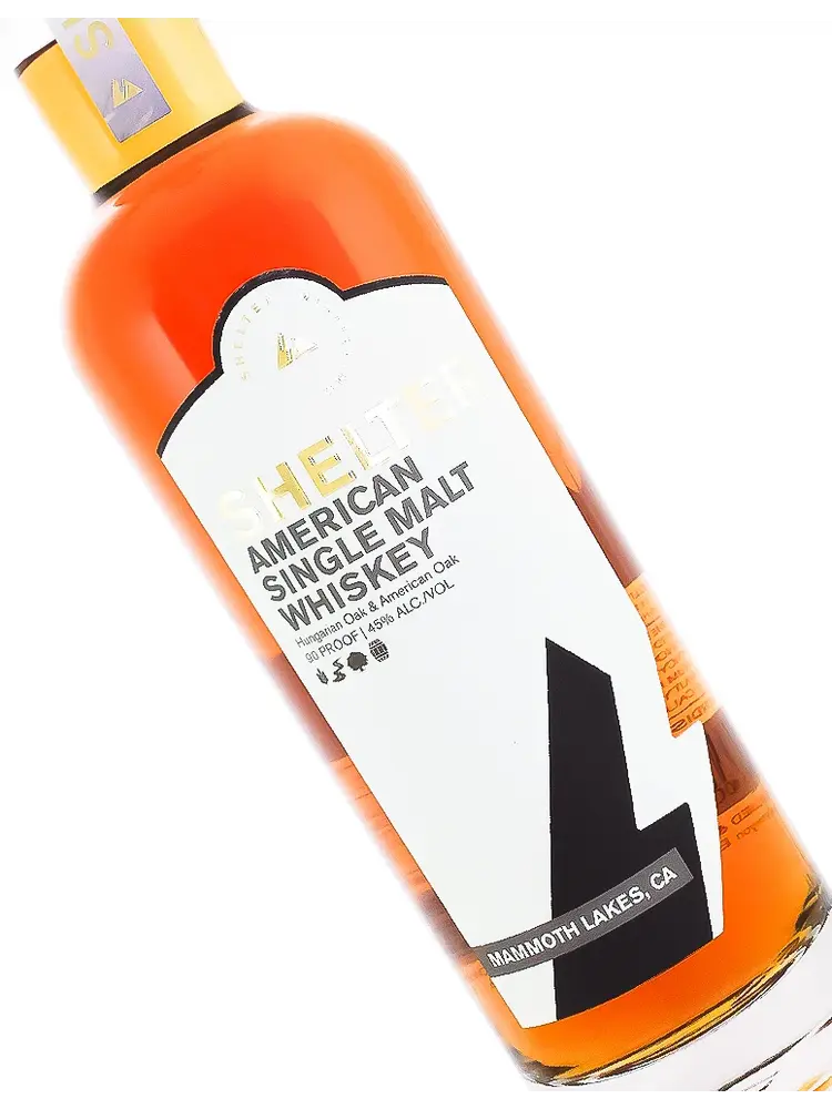 Shelter Distilling American Single Malt Whiskey, Mammoth Lakes, California