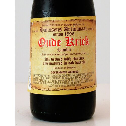 Hanssens Artisanaal "Oude Kriek" Lambic 375ml Bottle - Belgium