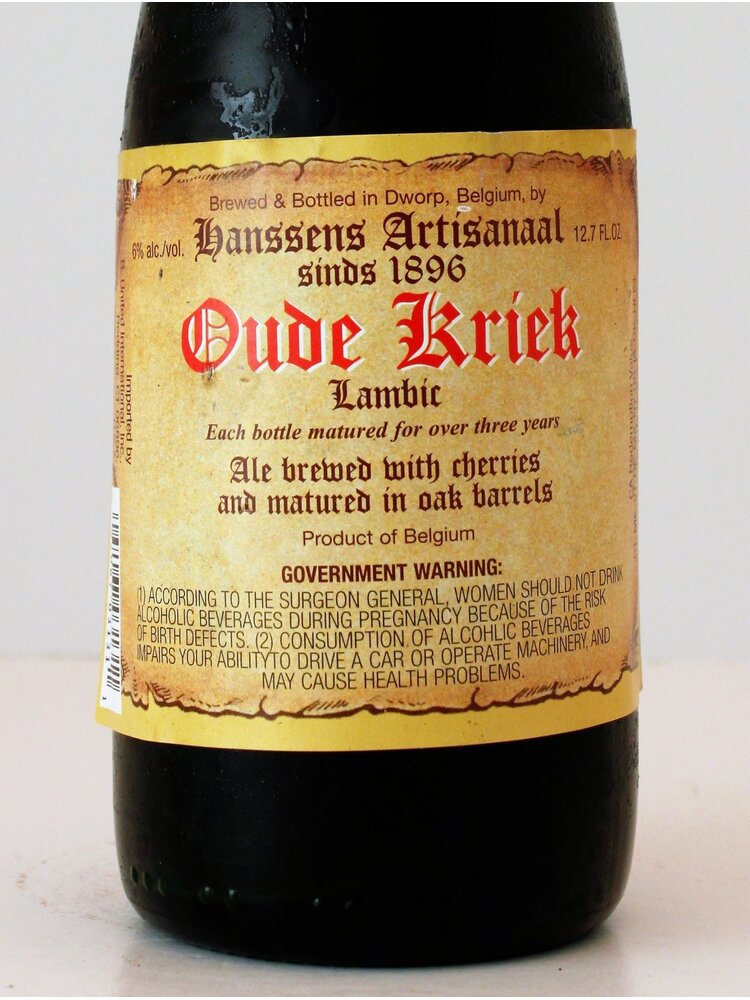 Hanssens Artisanaal "Oude Kriek" Lambic 375ml Bottle - Belgium