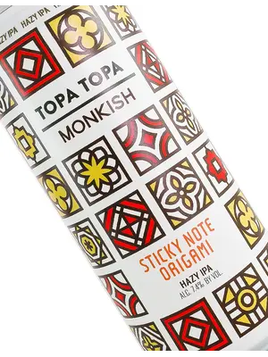 Topa Topa Brewing/Monkish "Sticky Note Origami" Hazy IPA 16oz Can - Ventura, CA