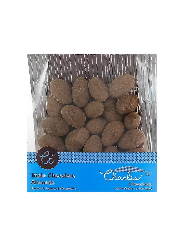 Charles Chocolates Triple Chocolate Covered Almonds 6.5oz Package, San Francisco, California