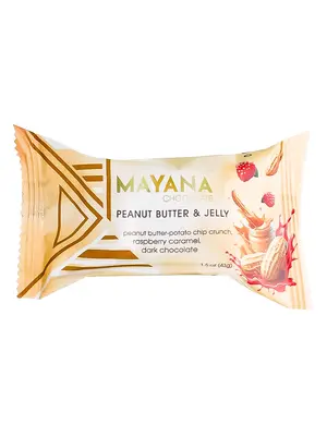 Mayana Chocolate "Peanut Butter & Jelly" Peanut Butter-Potato Chip Crunch, Raspberry Caramel, Dark Chocolate 1.5oz Bar, Spooner, Wisconsin