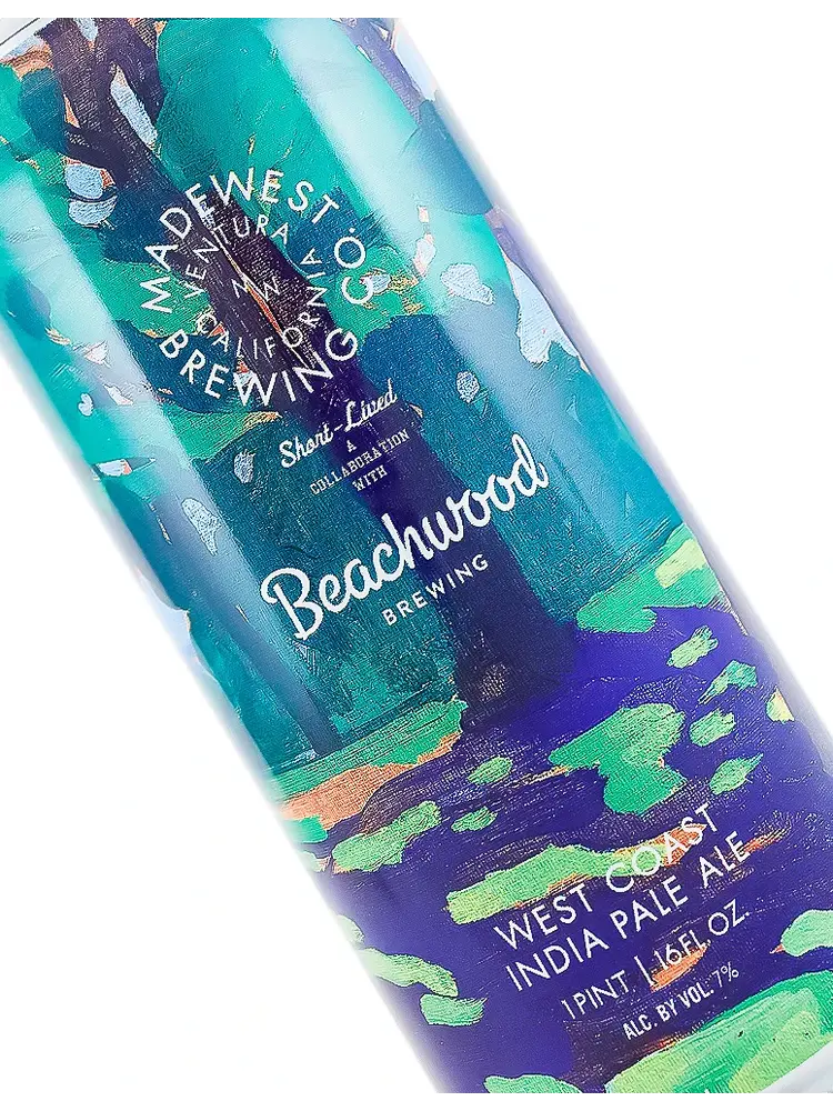 Madewest Brewing/Beachwood Brewing "Short-Lived" West Coast India Pale Ale 16oz Can - Ventura, CA