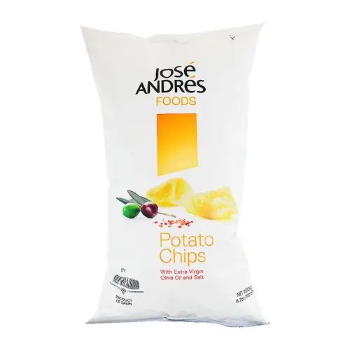 Jose Andres Potato Chips Extra Virgin Olive Oil and Himilayan Pink Salt 6.7oz Bag