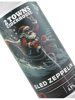2 Towns Ciderhouse "Sled Zeppelin" Winter Cider 16oz Can - Corvallis, OR