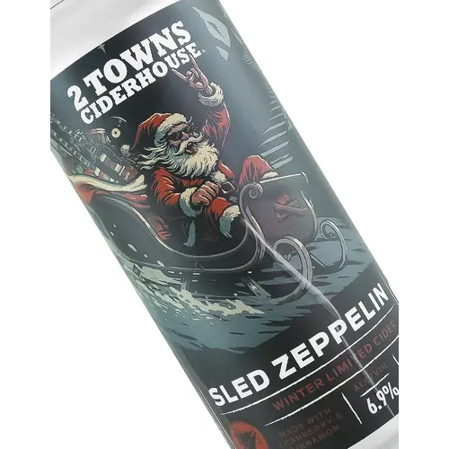 2 Towns Ciderhouse "Sled Zeppelin" Winter Cider 16oz Can - Corvallis, OR