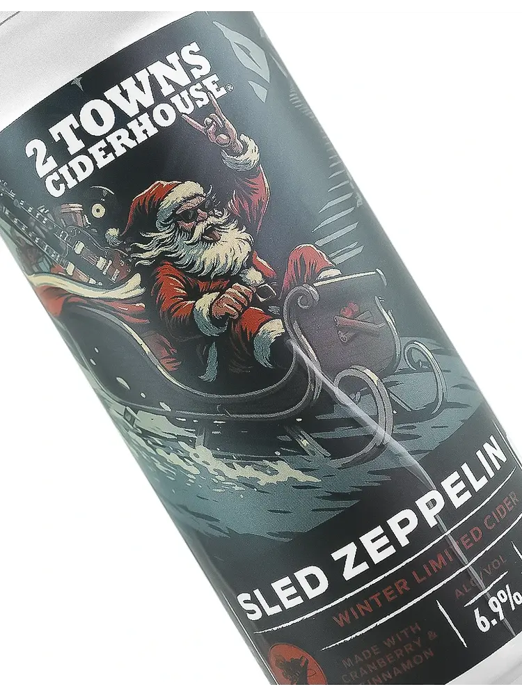 2 Towns Ciderhouse "Sled Zeppelin" Winter Cider 16oz Can - Corvallis, OR