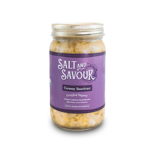 Salt and Savour Caraway Sauerkraut 16oz Jar, Dunsmuir, California
