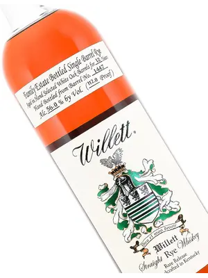 Willett Family Estate Single Barrel Rye Aged 12 Years "Mustache Maniacs", Bardstown, Kentucky