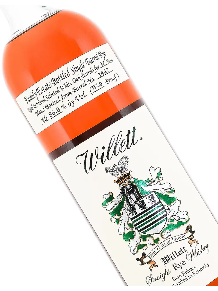 Willett Family Estate Single Barrel Rye Aged 12 Years "Mustache Maniacs", Bardstown, Kentucky