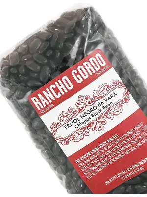 Rancho Gordo Frijol Negro de Vara Chiapas Black Bean 16oz Bag, Napa, California