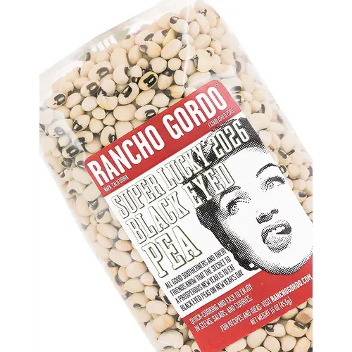 Rancho Gordo "Super Lucky 2026" Black Eyed Pea 16oz Bag, Napa, California