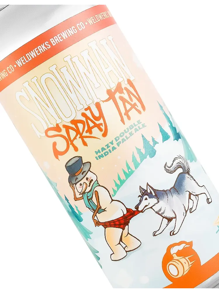 Weldwerks Brewing "Snowman Spray Tan" Hazy Double India Pale Ale 16oz Can - Greeley, CO