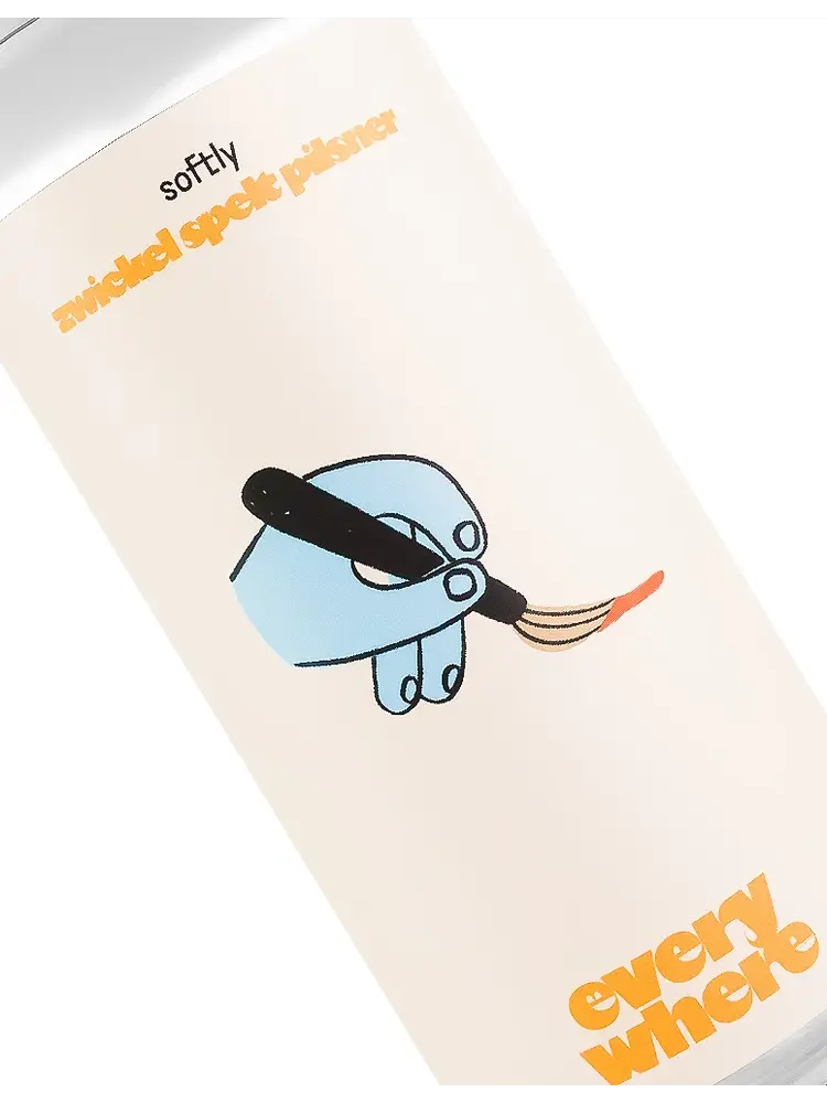 Everywhere Beer "Softly" Zwickel Spelt Pilsner 16oz Can - Orange, CA