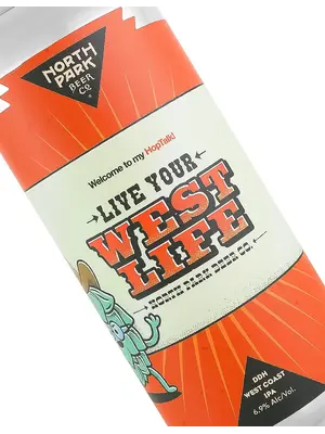North Park Beer "Live Your West Life" DDH West Coast IPA 16oz Can - San Diego, CA