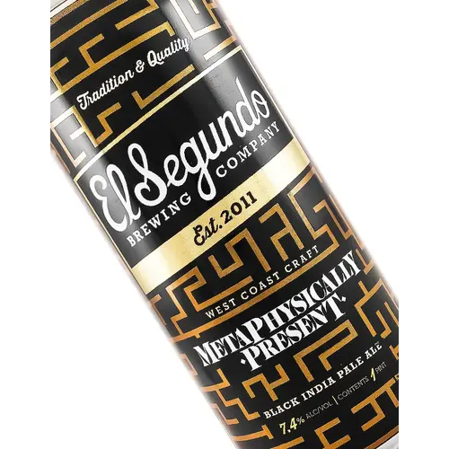 El Segundo Brewing "Metaphysically Present" Black India Pale Ale 16oz Can - El Segundo, CA