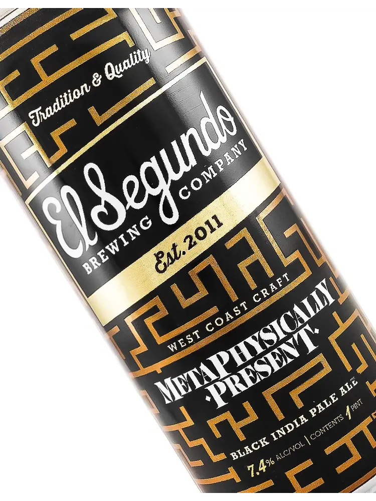El Segundo Brewing "Metaphysically Present" Black India Pale Ale 16oz Can - El Segundo, CA