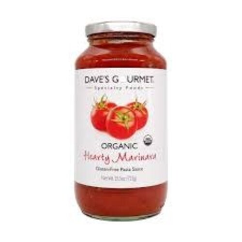 Dave's Gourmet "Hearty" Marinara Pasta Sauce 24oz Jar, California