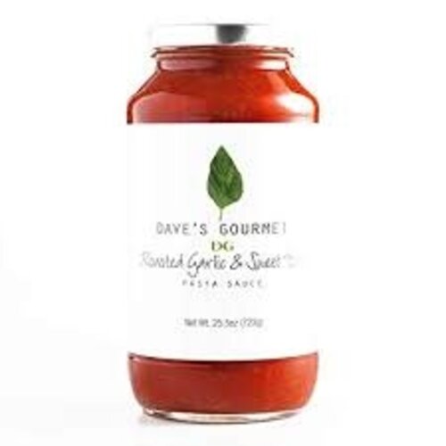 Dave's Gourmet "Roasted Garlic & Sweet Basil" Pasta Sauce 24oz Jar, California