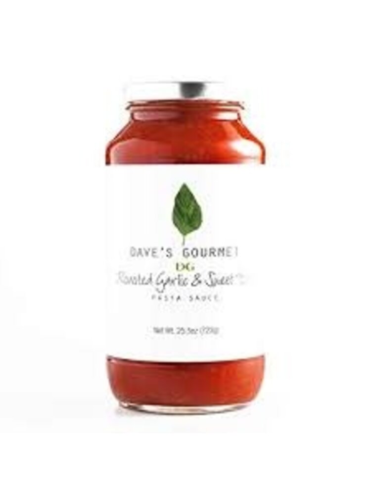 Dave's Gourmet "Roasted Garlic & Sweet Basil" Pasta Sauce 24oz Jar, California