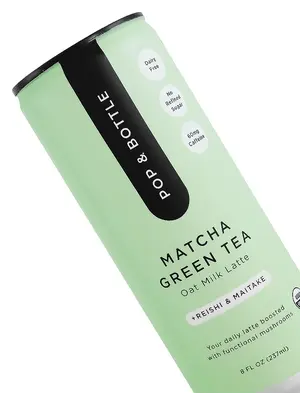 Pop & Bottle "Matcha Green Tea" Oat Milk Latte 8oz Can, California
