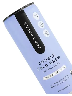 Pop & Bottle "Double Cold Brew" Oat Milk Latte 8oz Can, California