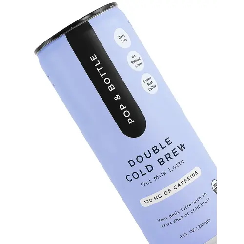 Pop & Bottle "Double Cold Brew" Oat Milk Latte 8oz Can, California
