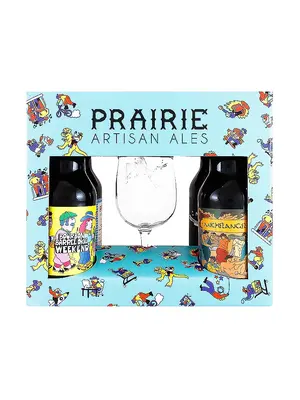 Prairie Artisan Ales "Gift Pack" 1 Each "Okie Noir", "Okie Paradise", "Okie Weekend", "Michelangel Okie" 12oz Bottles With Glass - McAlester, OK
