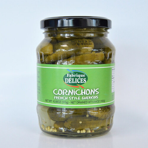 Fabrique Delices Cornichons French Style Gherkins 12.7oz Jar, India