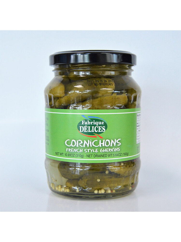 Fabrique Delices Cornichons French Style Gherkins 12.7oz Jar, India