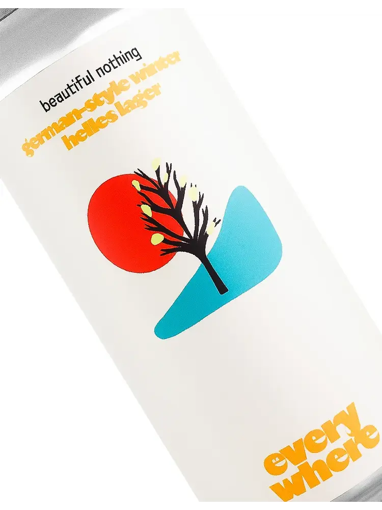 Everywhere Beer "Beautiful Nothing" German-Style Winter Helles Lager 16oz Can - Orange, CA