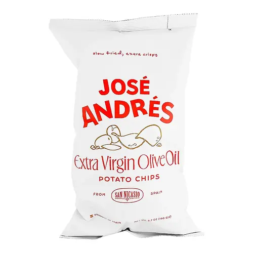 Jose Andres Potato Chips Extra Virgin Olive Oil and Himilayan Pink Salt 6.7oz Bag