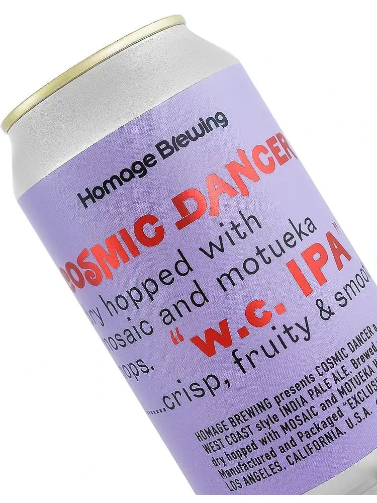 Homage Brewing "Cosmic Dancer" Dry Hopped WC IPA 12oz Can - Los Angeles, CA