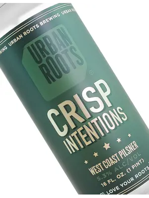 Urban Roots Brewing "Crisp Intentions" West Coast Pilsner 16oz Can - Sacramento, CA
