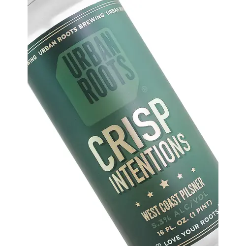 Urban Roots Brewing "Crisp Intentions" West Coast Pilsner 16oz Can - Sacramento, CA