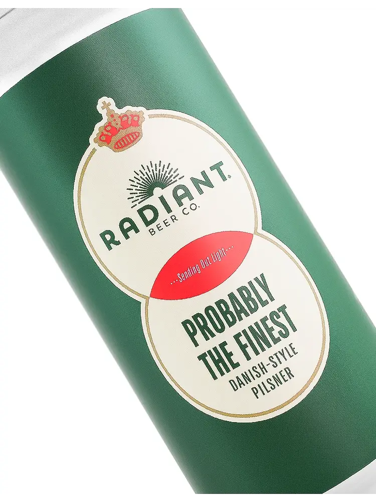 Radiant Beer "Probably The Finest" Danish-Style Pilsner 16oz Can - Anaheim, CA