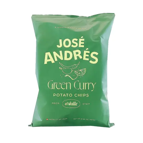 Jose Andres "Green Curry" Potato Chips 5.29oz Bag, Spain