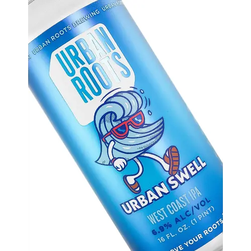 Urban Roots Brewing "Urban Swell" West Coast IPA 16oz Can - Sacramento, CA