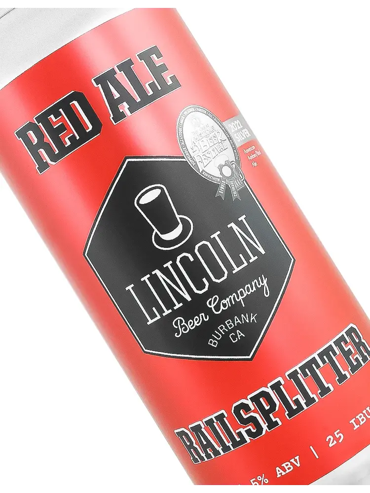 Lincoln Beer Company "Railsplitter" Red Ale 16oz Can - Burbank, CA