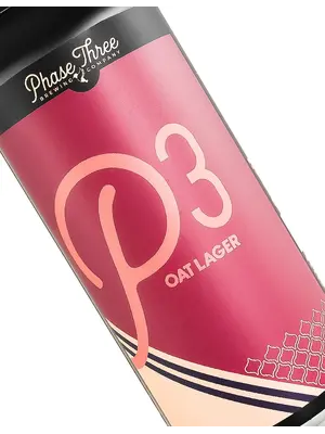 Phase Three Brewing "P3" Oat Lager 16oz Can - Lake Zurich, IL