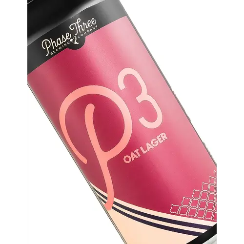 Phase Three Brewing "P3" Oat Lager 16oz Can - Lake Zurich, IL