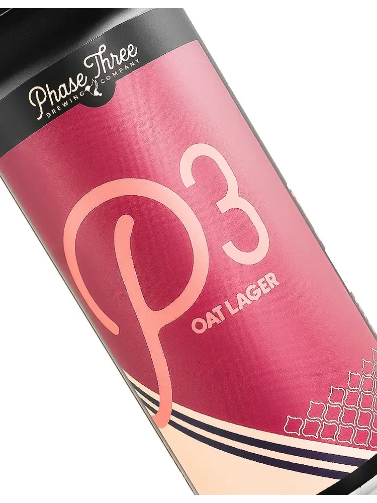 Phase Three Brewing "P3" Oat Lager 16oz Can - Lake Zurich, IL