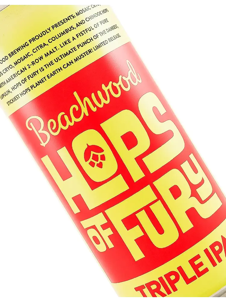 Beachwood Brewing "Hops of Fury" Triple IPA 16oz Can - Huntington Beach, CA