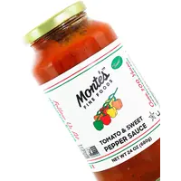 Monte's Tomato & Sweet Pepper Sauce 24oz Jar, New York